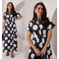 Vestido de Bolas con Cinto