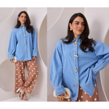 Camisa Mezclilla Botones