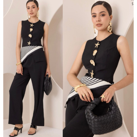 Conjunto Pantalón Chaleco De Botones